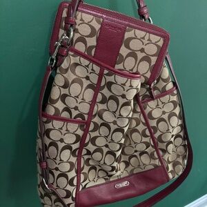 Coach signature hobo with matching wallet